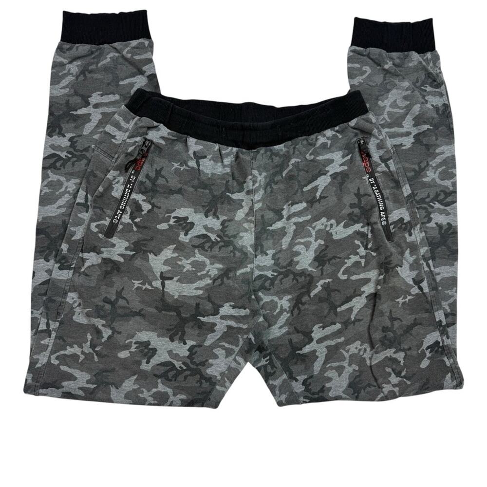 Bape Aape Gray and Black Jogger Sweatpants Urban Camo